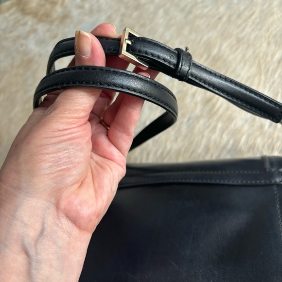 Kate Spade black/navy Jazmin Maplecourt leather crossbody with scalloped edge - Picture 11 of 12